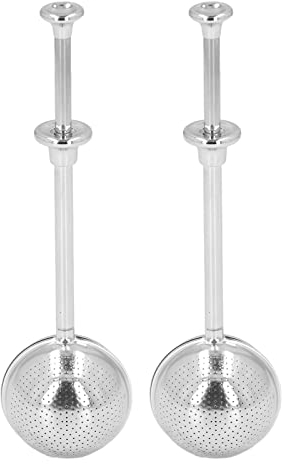 Uadme Infusor de Té Suelto, 2 piezas Filtros Té Bola de Acero Inoxidable Pinzas de Té Retráctil Coladores Bolas Infusoras con Mango Largo para Oficina Hogar Viaje