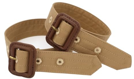 Inzegao 1 par de gabardinas para mujer, banda de manga ajustable, correa de muñeca con hebilla, accesorios para abrigo de viento, Camello, talla única