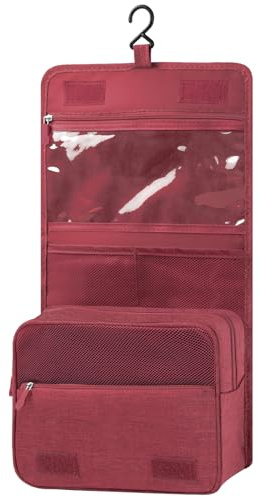 AiQInu Beauty Case da Viaggio, Borsa da toilette da viaggio per Donna Uomo,impermeabile Beauty Case con Gancio per Appendere per Organizzare Oggetti Personali Accessori