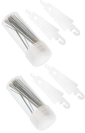 NUOBESTY 2juegos Agujas De Coser Con Enhebrador Kit De Herramientas De Costura Diy De Agujas De Bordar Para Manualidades y Costura Mano Incluye