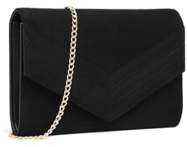 Miss Lulu Clutch Damen Wildleder-Optik Leichtgewicht Umhängetasche für Hochzeiten Partys Bälle