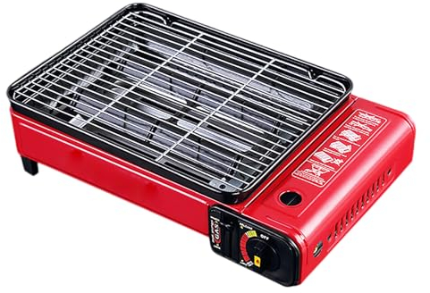 COYOUCO Portable Butane Camping Stove, Tabletop Gas Stove Barbecue Grill, Propane Burner Stove, Outdoor/Indoor Camping Grill,A