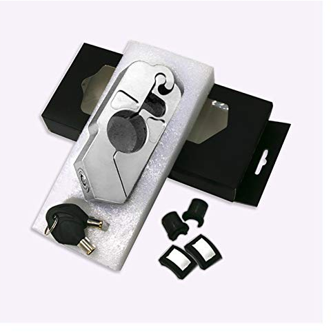 JONKYFR Motorrad-Lenkerschloss, Motorradschloss Motorradschloss Sicherheitsschloss Lenkergriff Handset Bremshebel Scheibenverriegelung for Roller ATV Dirt Street Bikes Auto(Color:Silver)