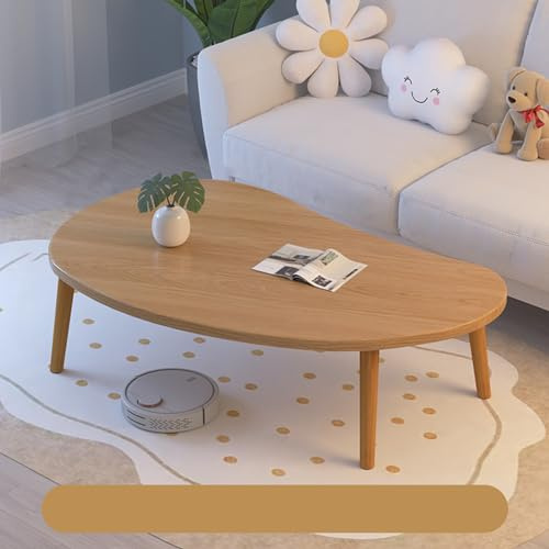 Beistelltische fürs Wohnzimmer,Kleiner Niedriger Couchtisch,Niedlicher Cartoon-Teetisch mit Unregelmäßiger Form,Stilvolle Holzmöbel für die Heimdekoration,für Wohnzimmer Schlafzimmer Balkon(Wood color