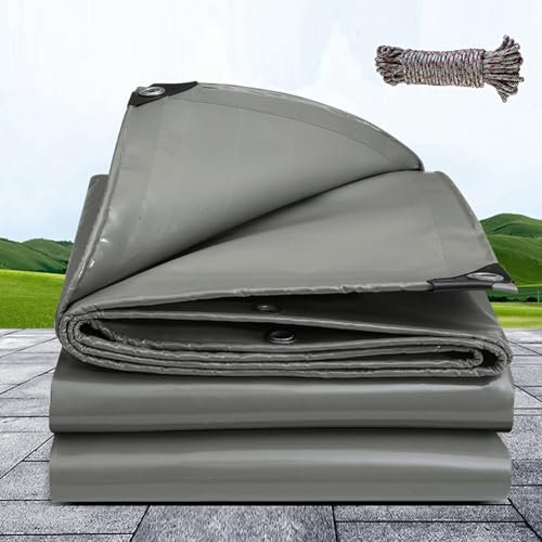 Bâche de Protection - Bache Étanche 2.5 x 4 m Étanche, Résistante Aux UV, Indéchirable, sur Mesure Bâche de Protection Imperméable pour Serre Jardin Pergola Piscine, Gris