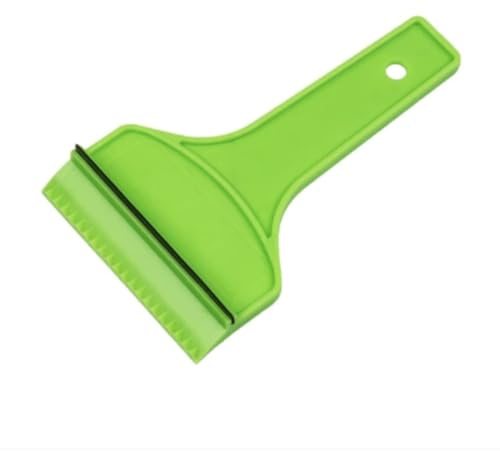 Ice Scraper w/Squeegee - Effortless Car Windows Frost Removal - Plastic/Rubber Scraper for Car Windows Windshields - Winter Car Care - Green - Pack of 2
