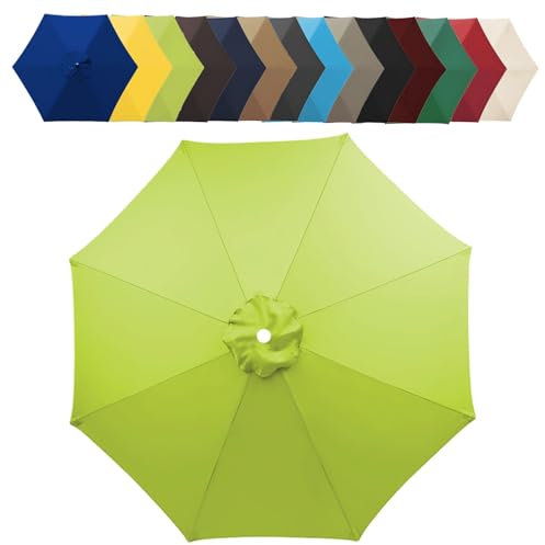 Wasserdichtes Ersatzdach für Terrassenschirme, Marktschirme mit 6/8 Streben, Dicke und langlebige Abdeckung für Strandschirme und Gartenschirme (braun, 6 Streben, 2 m)