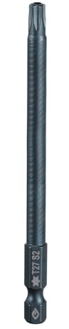 QUARKZMAN Punte Cacciavite Torx T27 1/4 Esagonale 4 Lunghezza Acciaio S2 Magnetica 6 Punti Punte Cacciavite Industriale di Sicurezza a Stella con Foro Testa Torx