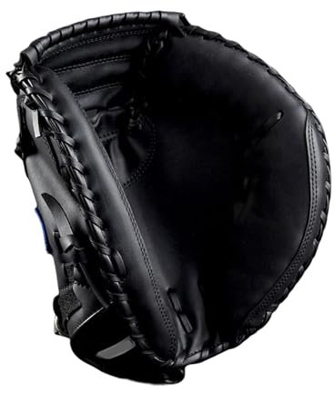 MMYUAK Baseball Handschuhe Professioneller Baseball-Handschuh, PU-Leder, Schlaghandschuhe, Outdoor-Sport, Schlaghandschuhe, Fäustling, Softball-Handschuh for die Linke Hand(Black)