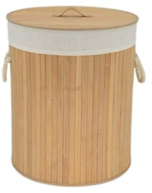 MEIZHITU Poubelle Fourniture Bureau Grand Bac De Rangement Pliable En Bambou Tissé Pour Chambre À Coucher, Salon, Rond Ou Carré Rangement pour Espace de Travail(A)
