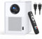QIAOLET 2025 Proyector 4K【Netflix Officiel & Google TV & Dolby Audio】 Google Voice Assistant 1200 ANSI 1080P Nativo, Corrección 6D & Auto Focus, WiFi 6 Bluetooth Proyector para Movil/PS5/USB