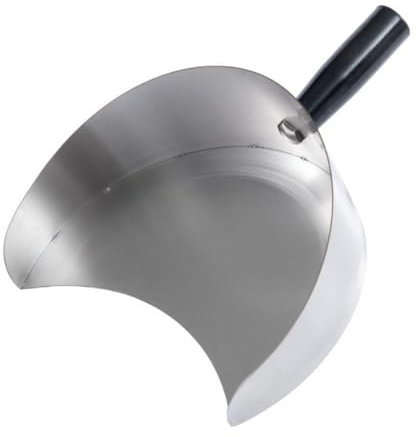 Pala para carne, sartén de acero inoxidable, recogedor de carne, pala de acero inoxidable, para pincho giratorio, asador giratorio vertical, 22,5 x 17,5 x 8 cm