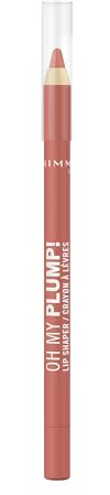 Rimmel London Oh My Plump! Lip Shaper, Lipliner, reich an Peptiden, ultra-cremig, kein Transfer, 1,2 g, 010 Iconic Beige