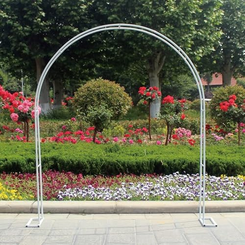 ZTZBFGM Weiß,280 x 220cm, Gartenbogen, Rosenbögen Rosenbogen Garten Rosengestell Torbogen Breite 120CM~350CM Pergola, Hochzeitsbogen Für Verschiedene Kletterpflanzen