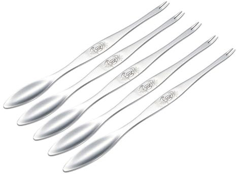 LIFKOME 5pièces Lot Outils Fruits Mer Acier Inoxydable Pinces Et Fourchettes pour Décortiquer Crabes Homards Et Noix Ustensiles Cuisine Pratiques Et Légers