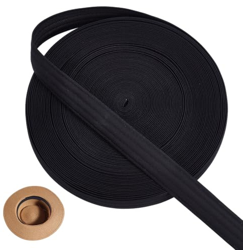 OLYCRAFT 25m Golf Sweat Hat Liner Chapeaux avec Quatre Lignes d’Indentation 3cm de Large Chapeau Noir Coussins réreducteur doublures pour Casquettes Fournitures Transpiration Hommes Femmes