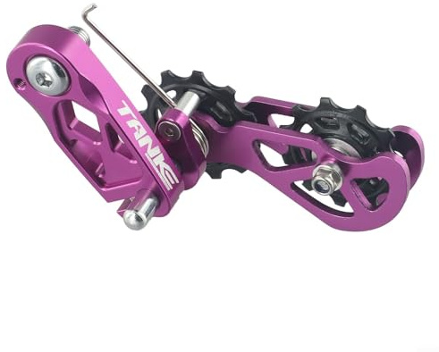 Sandyseptember Tensor de guía de cadena premium para bicicletas, perfecto para sistemas de cadena de 8 a 12 velocidades (morado)