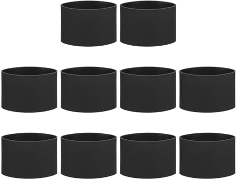 QUARKZMAN 10Pcs Fascette In Gomma Siliconica Antiscivolo 3.39 Pollici Fascette Elastiche Piatte Per Libri Trappole Arte Carta Da Imballaggio Avvolgicavi Nero
