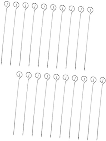 VALICLUD Brochettes à Barbecue en Acier Inoxydable 222 CM Lot de 20 Pièces Brochettes pour Viande pour Grillades en Extérieur et Repas Conviviaux