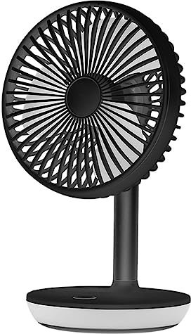 Buxuaaaa Escritorio recargable por USB, mesa resistente con 4 velocidades, ventilador portátil personal para el hogar, dormitorio, escritorio interior, para dormitorio silencioso y oscilante