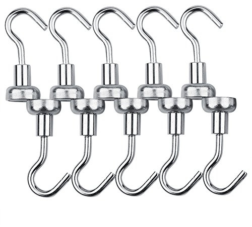 Asixx 10 Stück Magnethaken, Starker Neodym Hacken Extra Stark für Küche, Bad, Schränke, Garage, Schuppen oder Büro,Verschiedene Größe(12mm)