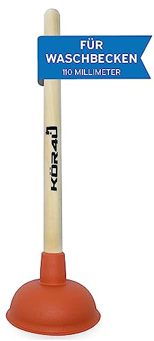 kör4u Pömpel 110mm optimal geeignet für die Toilette, für Bad, Küche, Dusche und Toilette, mit starker Saugleistung