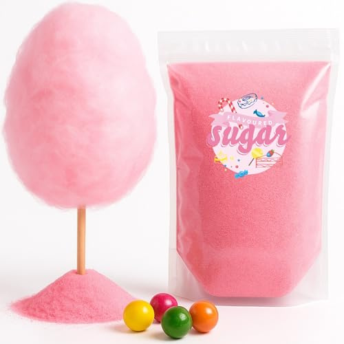 500g Aromazucker Bubble Gum Rosa Pink Zucker für bunte Zuckerwatte Farbaromazucker und Dekorzucker für Zuckerwattemachinen