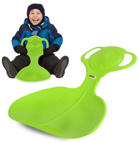Snow Play Schneeflitzer Bär - Haltegriffe am Pfannenkopf, langlebiger/Flexibler Kunststoffkörper, Bärform am Griff, Leichtgewicht mit nur 160 g