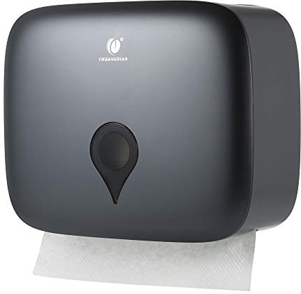 Decdeal 1 Dispenser Carta Asciugamani da Parete - Dispenser Asciugamani Carta Impermeabile,Porta Carta Igienica per Asciugamani Piegati Z/C (Grigio)