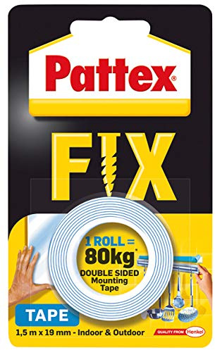 Pattex FIX Doppelseitiges Klebeband, 1,5 m x 19 mm, Henkel Gruppe/Bilaterales Band