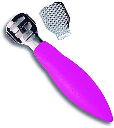 Credo Hornhaut Längshobel POP ART mit Raspelclip, verchromt, pink