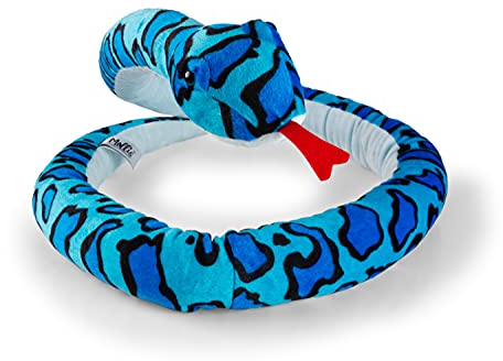 Mollis Kuscheltier - Kuschelschlange - 200 cm - Plüschtier-Schlange - Kinder-Kuscheltier - weiches Stofftier für Kinder und Babys (Blau)