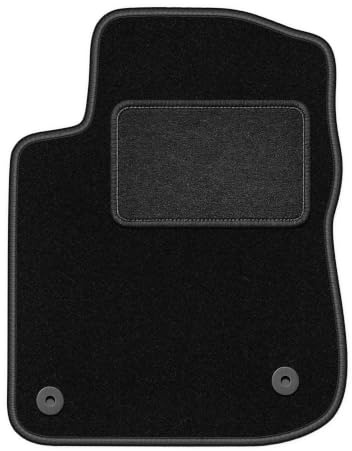 Velours-Fahrermatte passend für Peugeot 208 I 2012-2019, Schwarz, LUX | passend für Schrägheck; Velours-Teppich (Polypropylen), ca. 6,5 mm; rutschfest, vormontierte Befestigungen (Typ CP2)