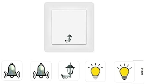 Juego de 5 pegatinas con interruptor de luces y farolillos (RP15/1) (14 mm)
