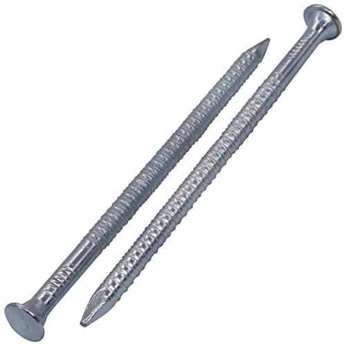 SKIR'CO (200 Stück) Stahl 4,0 x 80 mm Ringschaft Nägel verzinkt Stahlnägel