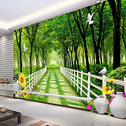 MERVOS Tapete Fototapete 3D selbstklebende PVC-Tapete natürliche Landschaft Wald Taube Wohnzimmer Schlafzimmer Dekoration