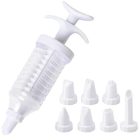 PARENCE.- Décorateur de Gâteaux Seringue avec 8 Embouts - Transformez Vos Créations Culinaires en Œuvres d'art)