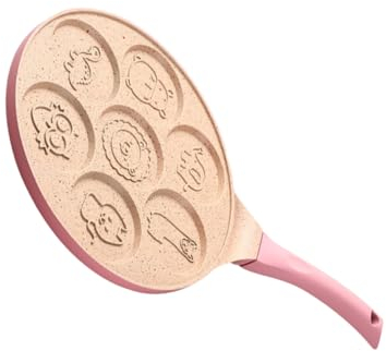 ABOOFAN 7holes Induction Pancake Pot Multi-Functional Frying Pan Non-Stick Coating Egg Pan for Omelette