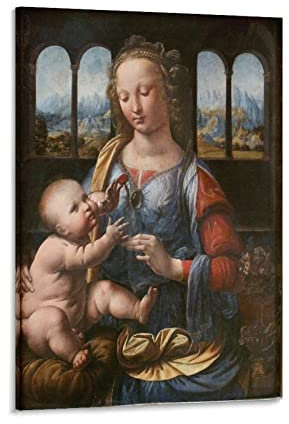 YTPONBCSTUG Malerei The Madonna of The Carnation 3D Wandbilder Leinwandbilder Bild Auf Leinwand Modern Kunstdruck Wanddekoration Wand Bild Design Malerei20x30inch(50x75cm)