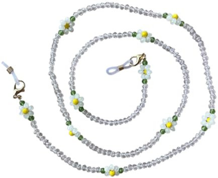 LIFKOME 3stücke Anti-lost Kette Für Brillen Und Masken Mit Kristallperlen Stylische Halterung Für Damen Geeignet Für Sport Und Um Hals Tragbar
