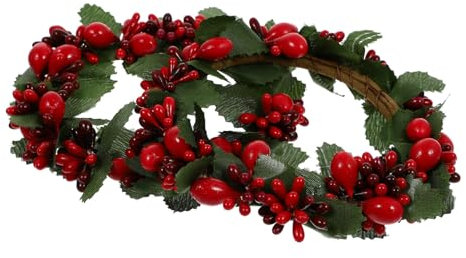 Anneome Künstlicher Weihnachtskranz Kiefernbeerenkranz-Set Weihnachtskranz-Dekoration Robuste Materialien
