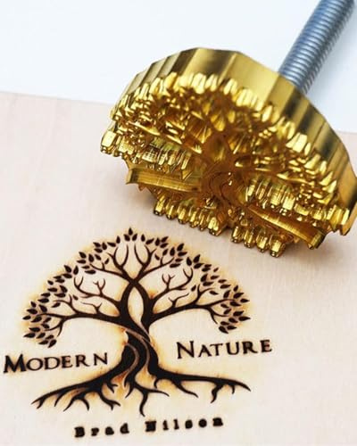 Brandeisen für Holz, personalisiertes Logo, Metall, Brandeisen, Holzbrennstempel für Lederfleisch, handgefertigtes Design (5,08 cm)