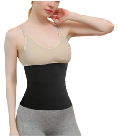 GOOPEEG Bauchweggürtel Stretch Hose Body Shaper Abnehmen Taille Trainer Bandawrap Shapewear Frauen Control Shaper Stretch Bands Korsett Schwarz Bauchweg Mieder(Black,3M)