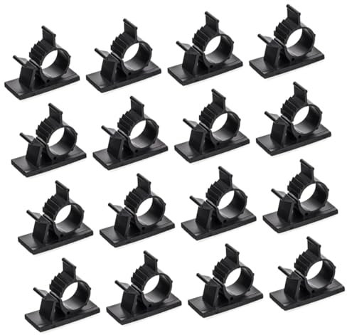 Artibetter 1tasche Kabelhalter Selbstklebend Kabelschnurhalter Verstellbare Kabelclips Schwarz Für Kabelschnüre Kabelhalterung Einfach Anzuwendende Kabel-organizer
