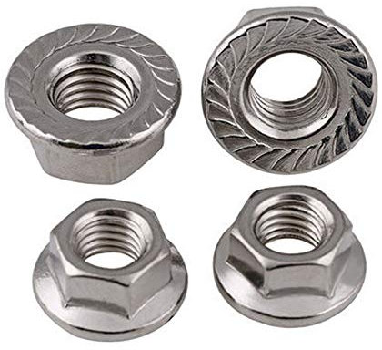 Sechseck-Mutter-Klassifizierungssatz, Sechskant-Gezahnte Mutter M3 M4 M5 M6 M8 M10-M16 DIN6923 304 Edelstahl Sechskant-Gezahnte Spinlock-Sicherungsmutter(M8(5pcs))