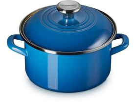 Le Creuset Traditioneller kleiner Suppentopf aus Emaille auf Stahl, 3,8 l, Marseille