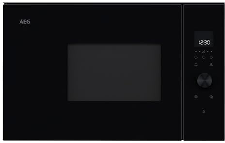 AEG Einbau-Mikrowelle Serie 6000 mit Steam Set - 60 cm - 17 L Garraum - Touch-Bedienung - Display mit Uhr - Auftau-Funktion - Drehteller Ø 272 mm - Schwarz - TB6SM171DB