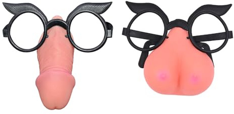 Lustige Penisbrille für Junggesellenabschied – Witzige Scherzartikel für Erwachsene – Perfekt für Bachelorette Party, Fasching, Festival Gadget und Erotische Spiele