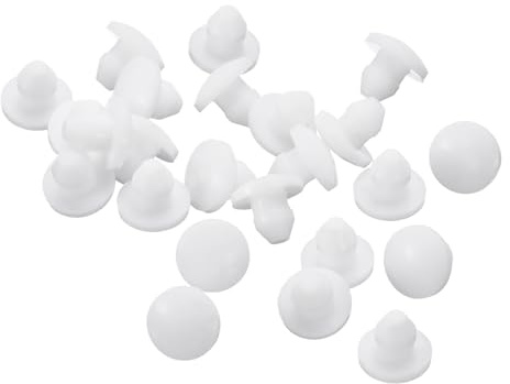 sourcing map 36 Pcs Silicone Plugs, Rubber Round Snap in Locking Hole Plugs for 3.5-4mm Hole, Hole Stoppers Waterproof Hole Plug for Metal Tube, Furniture End Caps Inserts, White