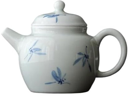 SUNMME Tetera de cerámica de Estilo Chino, Juego de té de la Tarde, Tetera Individual, Tetera Manual con Filtro, Porcelana Pintada a Mano, orquídea